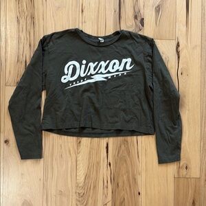 DIXXON Dark Green Crop Top with White Logo